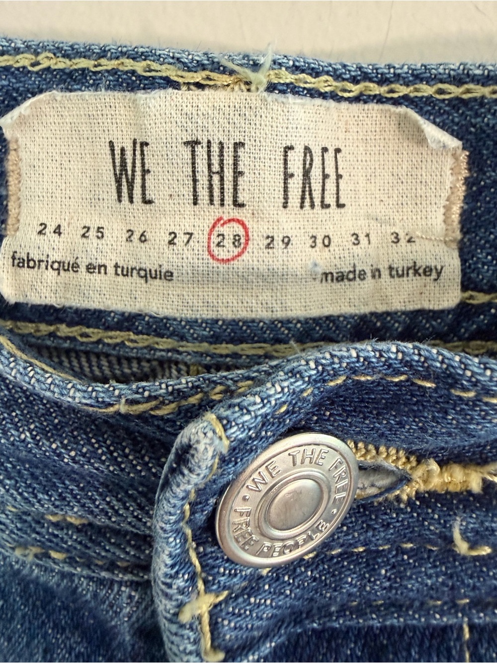 Free People We The Free Distressed Straight Leg Cropped Jeans Womens 28 Raw Hem - Picture 4 of 11